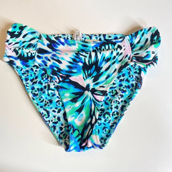 NWT High-Waist Reversible Bikini Bottoms - Tropical & Leopard Print, Size Medium - Picture 3 of 10